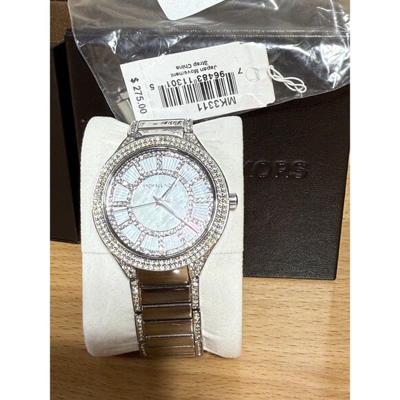 NEW -Michael Kors Women's MK3311 KerryCrystal Stainless steel Watch $275.00 Tag - Picture 2 of 15